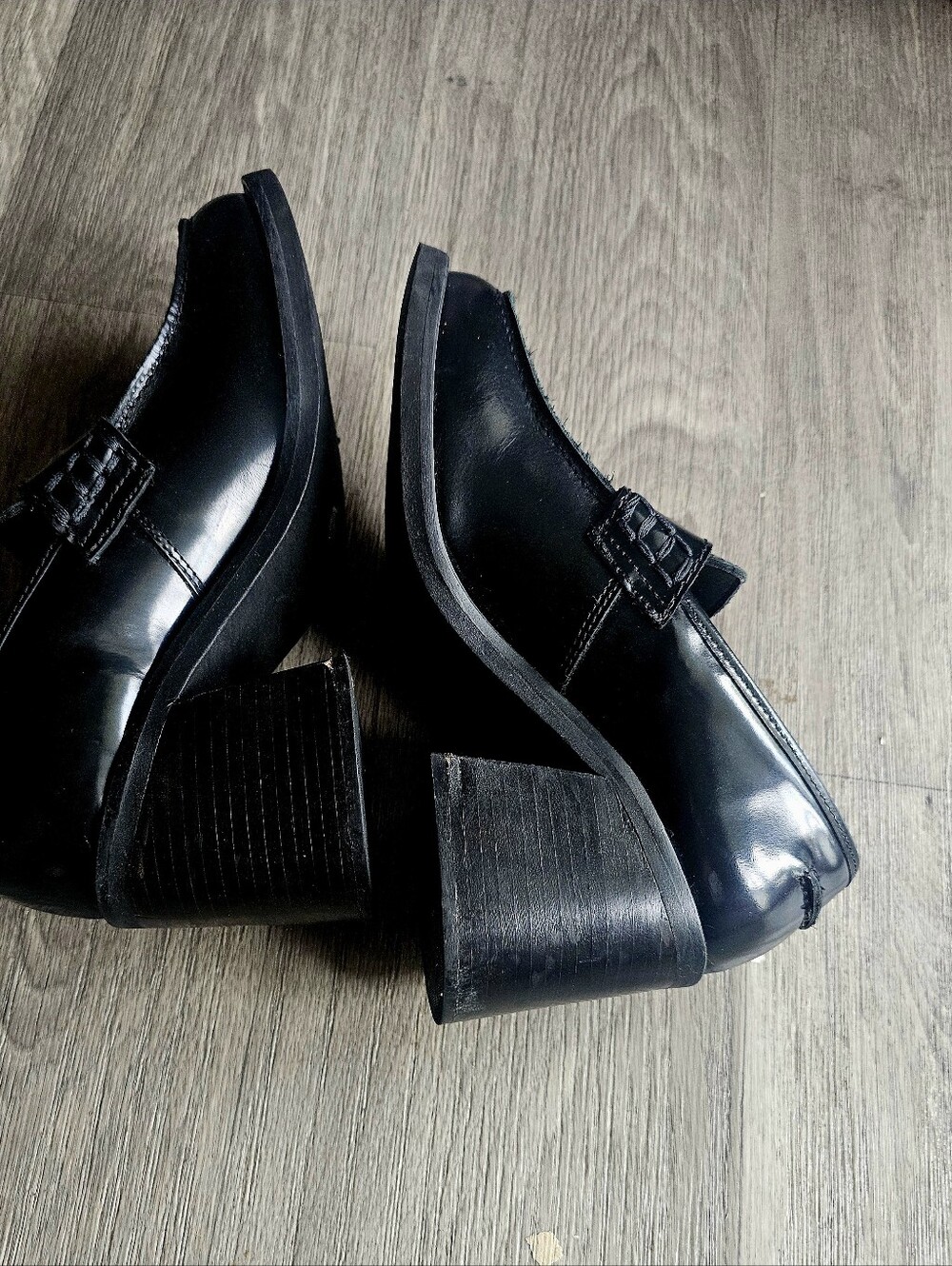 Steve Madden Black Patent Leather Penny Loafers - Picture 3 of 5